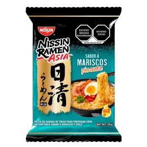 Sopa Nissin Ramen Asia Mariscos Picante 105g 30 unidad