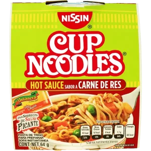 Sopa-Instantanea NISSIN-Hot-Sauce-Sabor-carne-de-res-Vaso-64gr