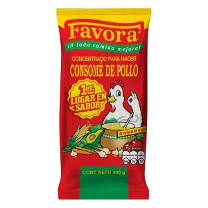 Consome pollo Favora bolsa 400